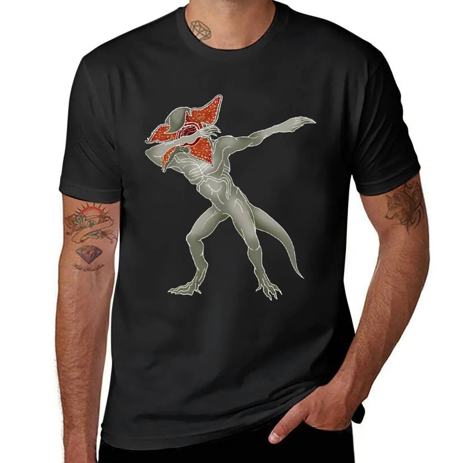 The Demogorgon DAB T-Shirt Blouse summer tops Aesthetic clothing blacks Short sleeve tee men