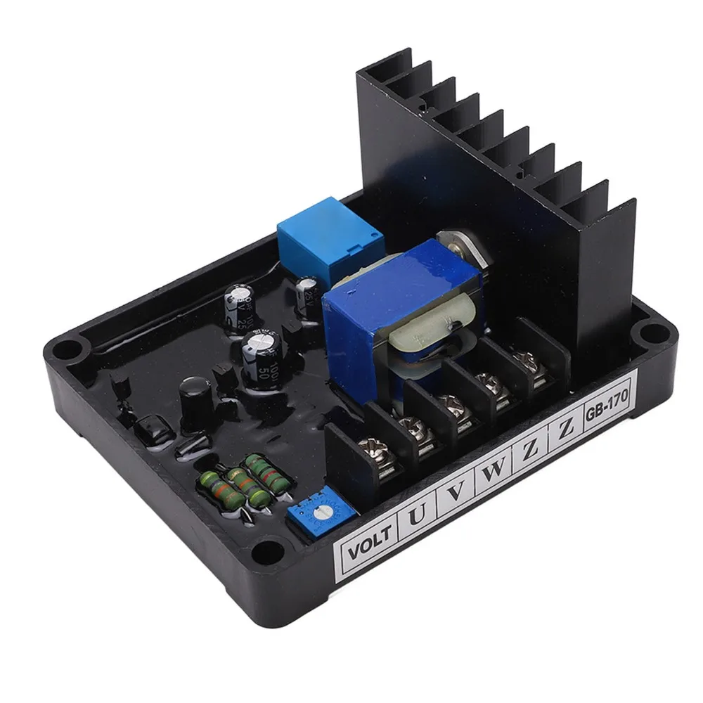 

GB 170 AVR Automatic Voltage Regulator 220/380/400VAC 3 Phase Brushed Voltage Regulator Easy To Wire Stabilizes Voltage Output