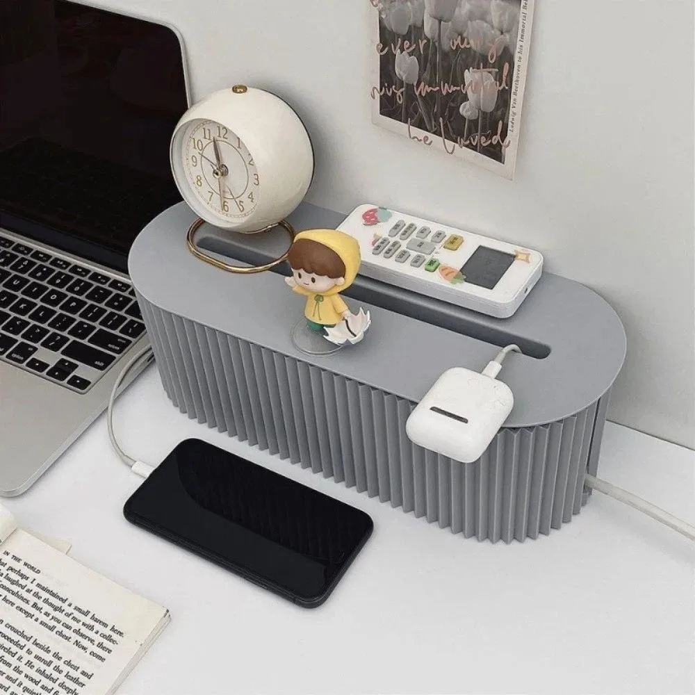 Large Capacity Cable Management Box Durable Multi-Functional Socket Board Organizer Box Dustproof With Lid Wire Storage Case