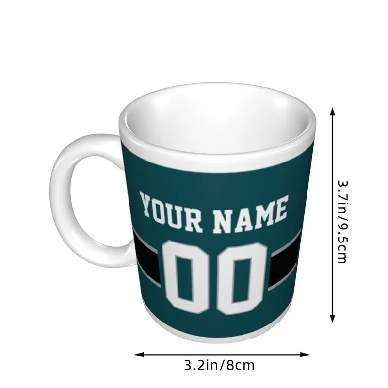 Custom Philadelphia Name & Number Football Mug, Gift for Dad, Gift for Mom, Unique, Personalized Gift, Birthday Gift, Coffee Cup