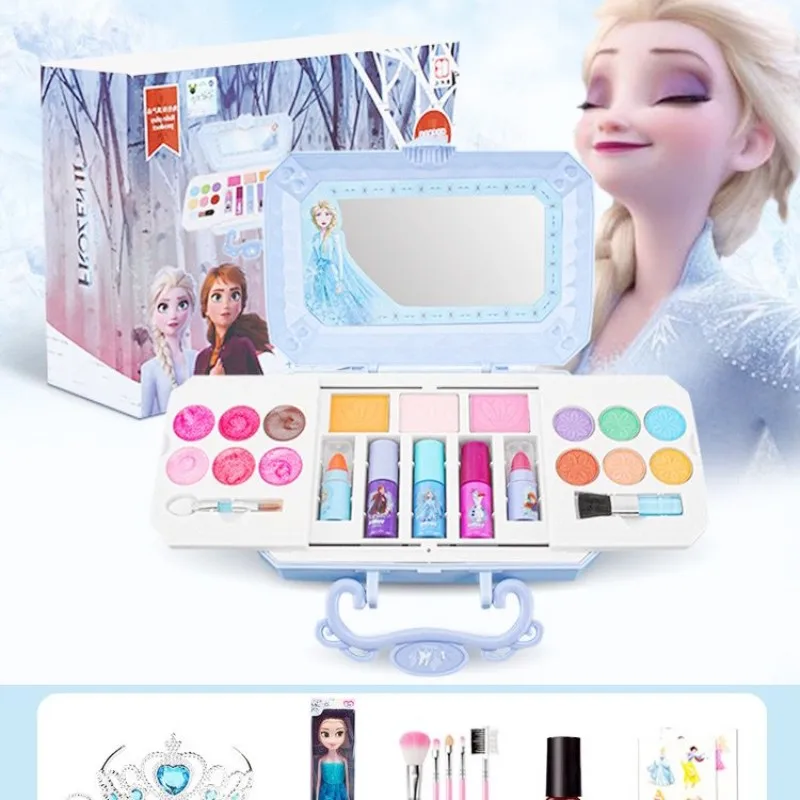 Disney Girls Frozen Elsa Cosmetics Make Up Set  Polish Beauty Makeup Box With Original Box  Kids Christmas Birthday Present