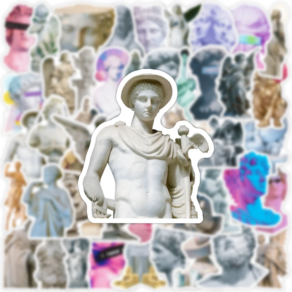 

10/30/50pcs DIY Art Plaster Statue Stickers Creatives Cartoon Sticker Laptop Skateboard Notebook Phone Graffiti Decals Packing