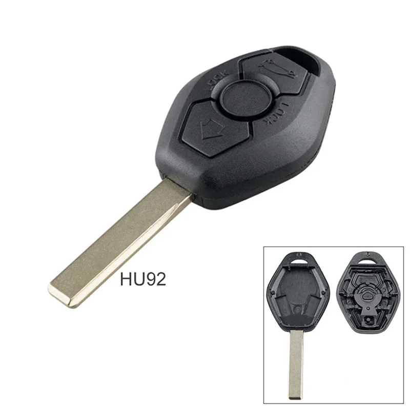 3 Buttons HU92 Car Remote Key Case Cover Key Shell For BMW 3 5 7 Series E38 E39 E46 M5 X3 X5 Z3 Z4 318i 525i 525xi Accessories
