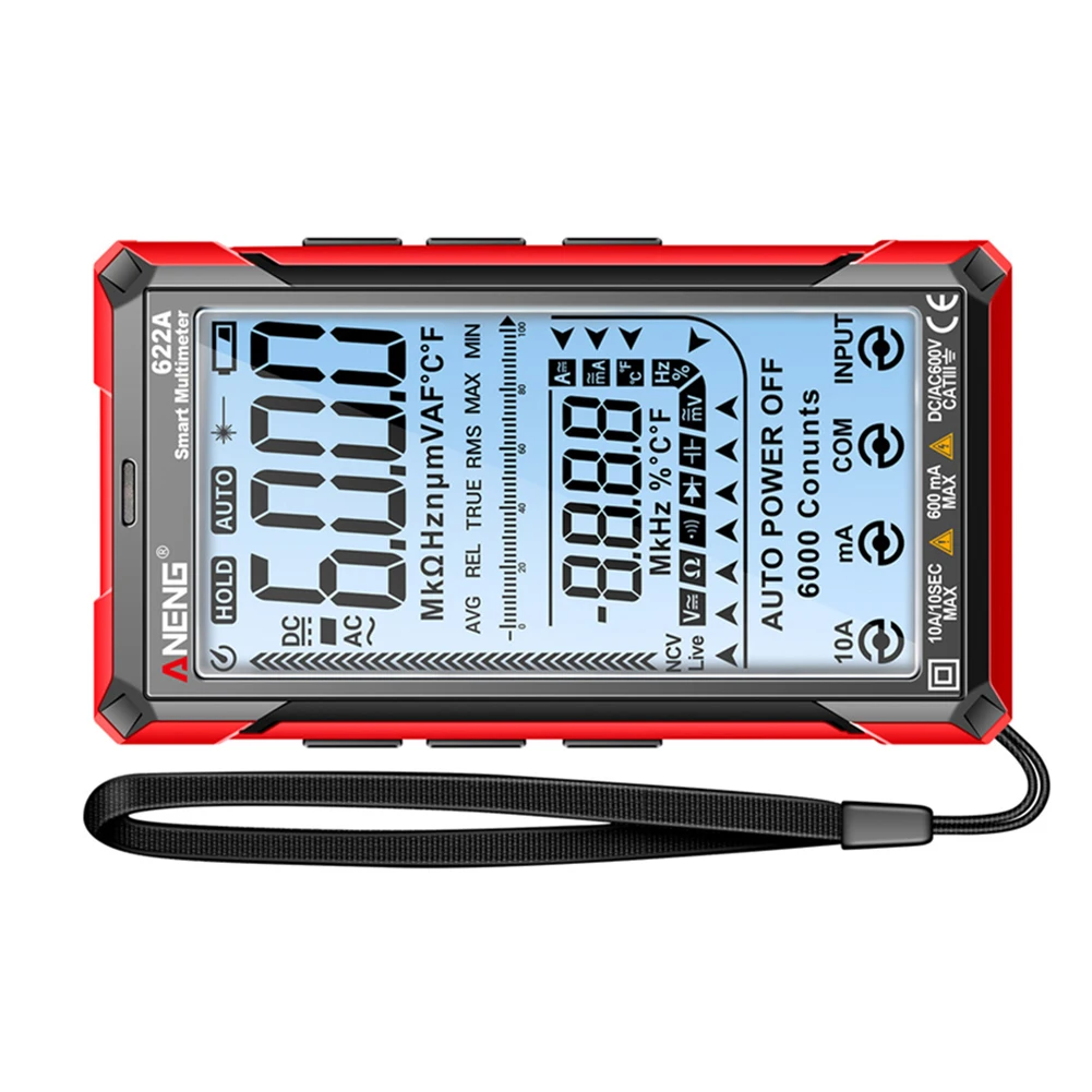 ANENG 622A Digital Multimeter 6000Counts Infrared Laser Multimeter with Laser Lamp Voltage Meter Multifunctional Electrical Tool