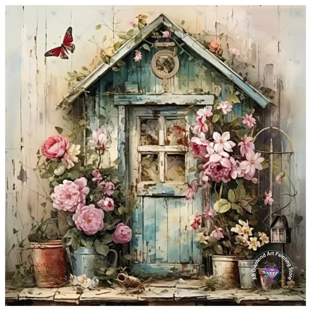 

House Landscape AB Diamond Painting Kit Square Round Diamond 5D DIY Mosaic Handmade Art Adult Exquisite Gift Crafts Home Decor