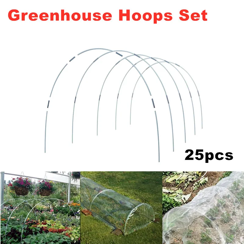 Garden Plant Hoop Seedling Arch Shed Bracket Greenhouse Hoops Set Glass Durable Frost Protection for For Patios Vegetable Garden