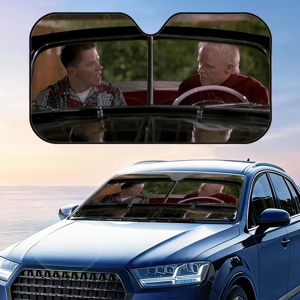 

Солнцезащитный козырек B-Back to the Future, многоразовый, из алюминиевой фольги, для автомобиля, защита от УФ-излучения, теплоизоляция, накидка на лобовое стекло