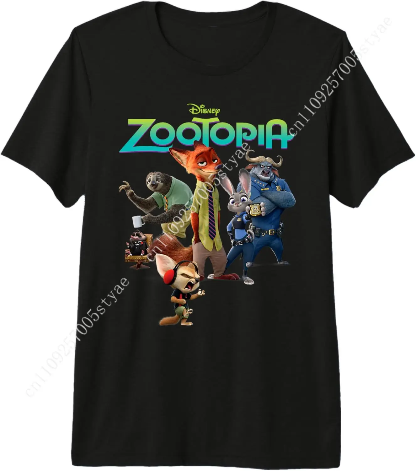 

Disney Zootopia Character Group and Logo Premium Tri-blend T-Shirt