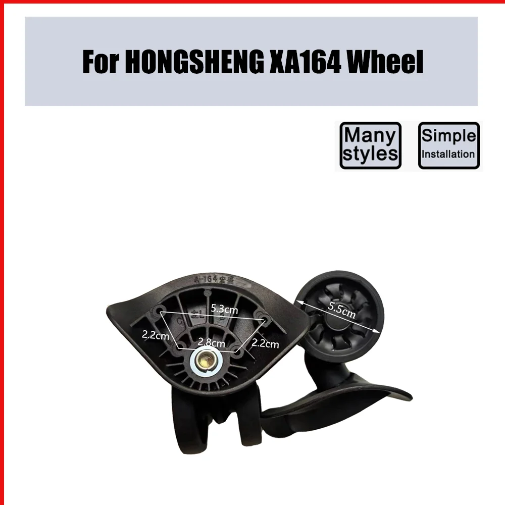 

For HONGSHENG XA164 Trolley Case Wheel Pulley Sliding Universal Luggage Wheel Silent Smooth Wear-resistant Accessories Wheels