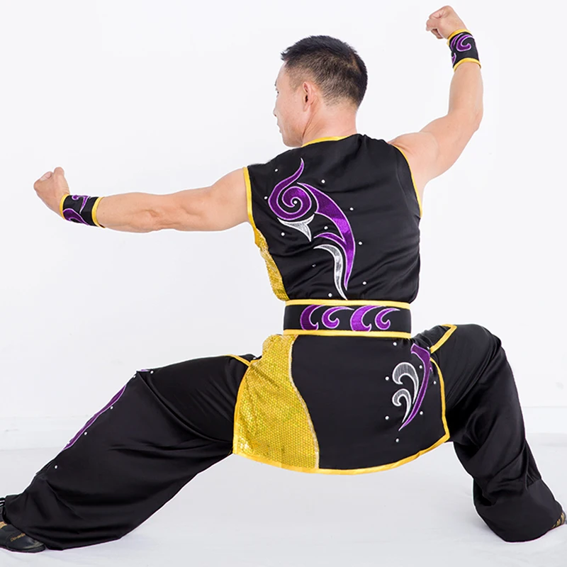 Custom Martial Arts Uniform Kung Fu Suit with Dragon Embroidery Southern Fist Long Fist Reinforced for KungFu Forms Competition