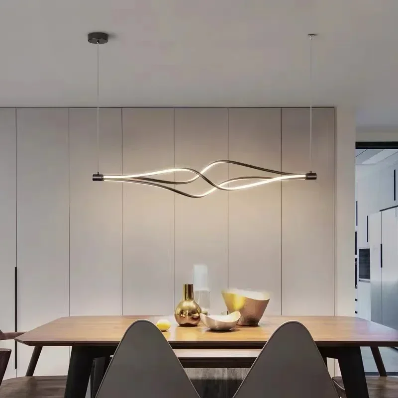 Lampe LED suspendue au design moderne, luminaire décoratif d'intérieur, idéal pour un salon, une salle à manger, une chambre à coucher ou un restaurant