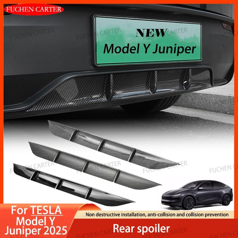 

For Tesla New Model Y Juniper 2025 Rear Bumper Diffuser Lip Spoiler Refit Protector Sports surround Body Kit Exterior Accessorie