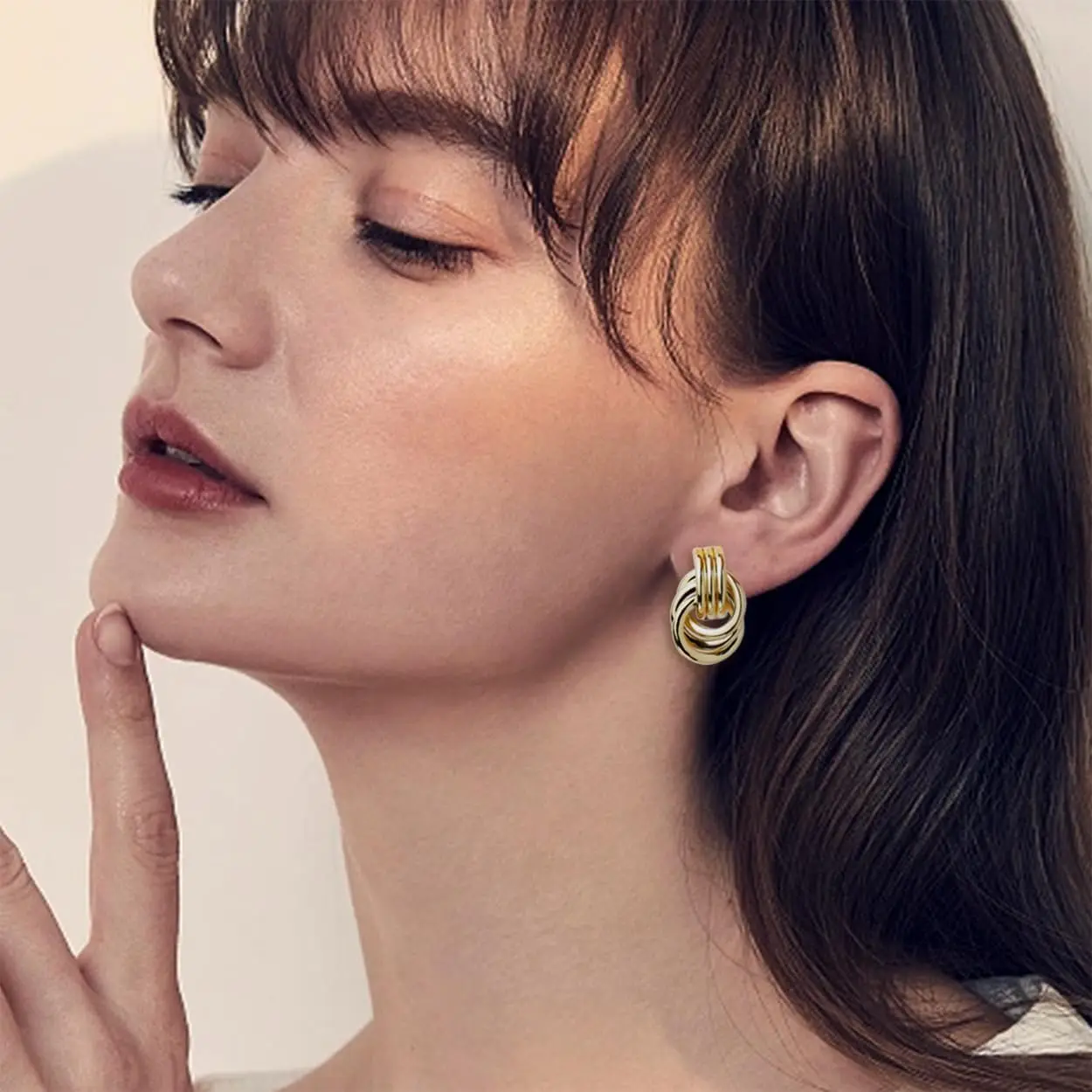 Chunky Vintage Geometric Earing Hypoallergenic Everyday Prom Wedding Fashion Jewelry Gifts