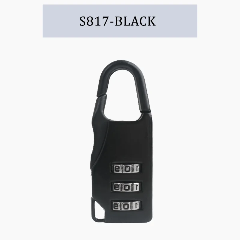 For S817  Mini Luggage Combination Lock  Customs-Approved Travel Padlock  Compact and Portable  Dormitory Locker Lock  Essential
