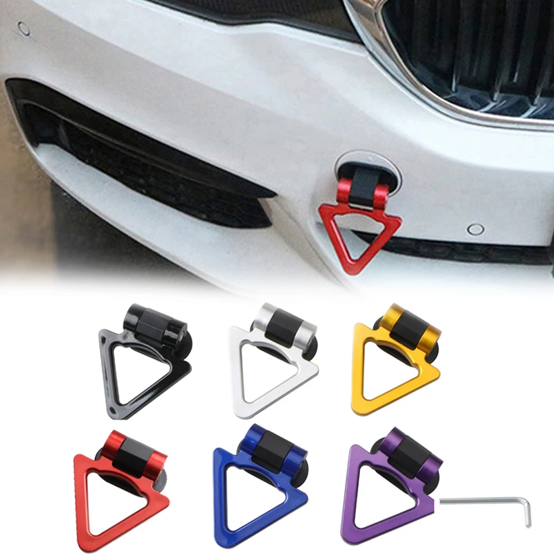 Car Styling Trailer Hooks Sticker Decoration Car Rear Front Trailer Simulation Racing Ring Vehicle Towing Hook Car Accessories