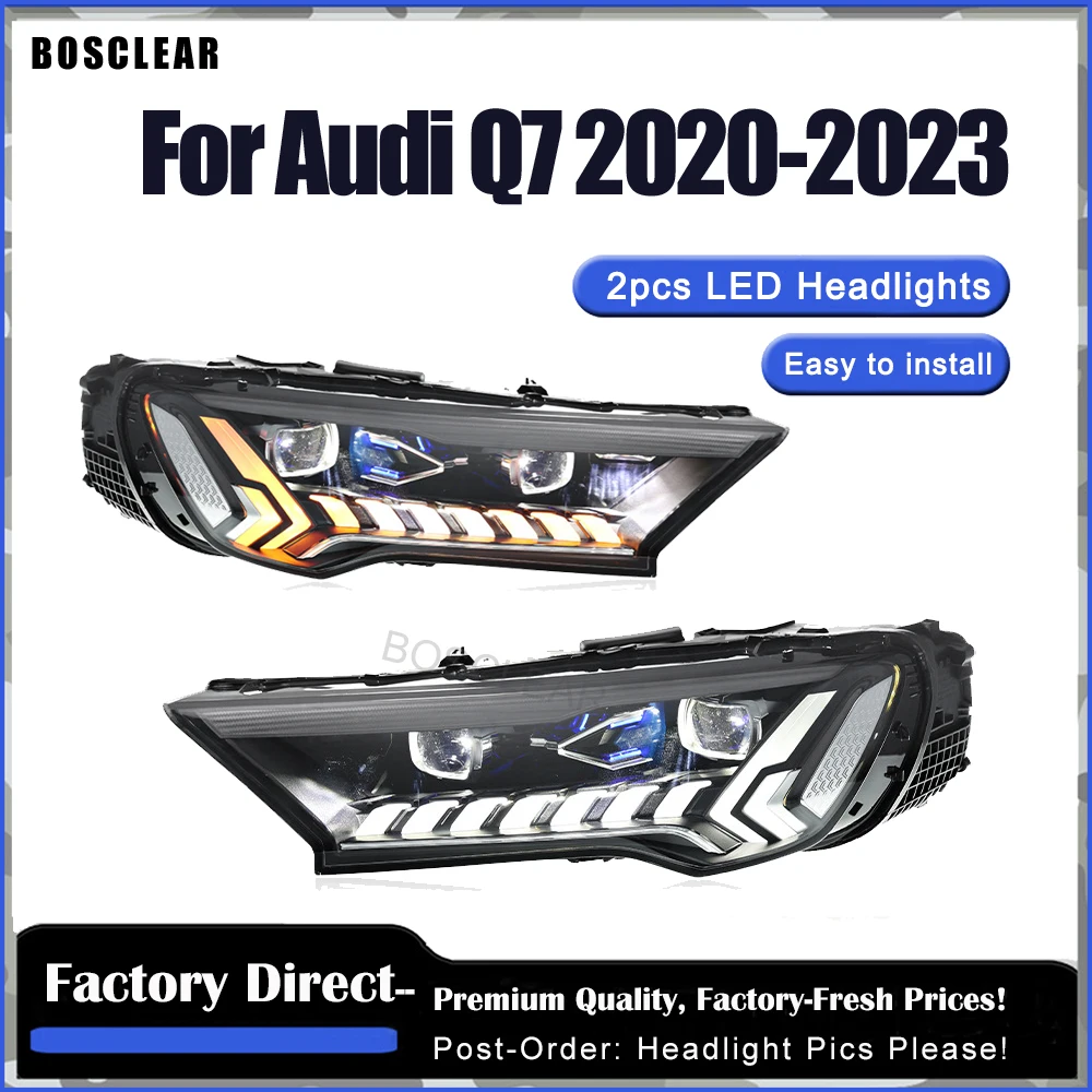 

Для Audi Q7 2020-2023 гг. в сборе: обновление до высококачественного матричного светодиода с DRL, последовательным указателем поворота и линзой — простая установка