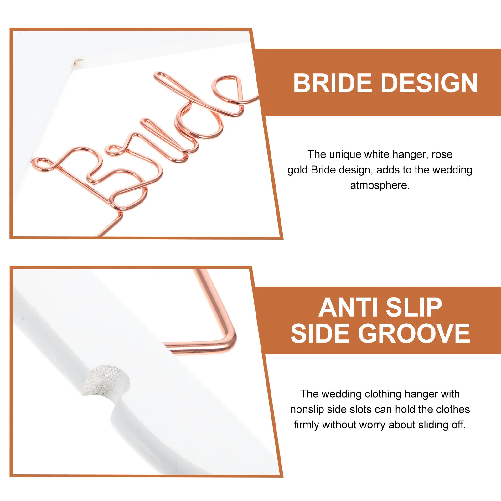 

1pc Wedding Dress Anti-Skid Wedding Clothing Hanger For Formal Wear Wooden Garment Hanger Bridal Gown Storage Holder