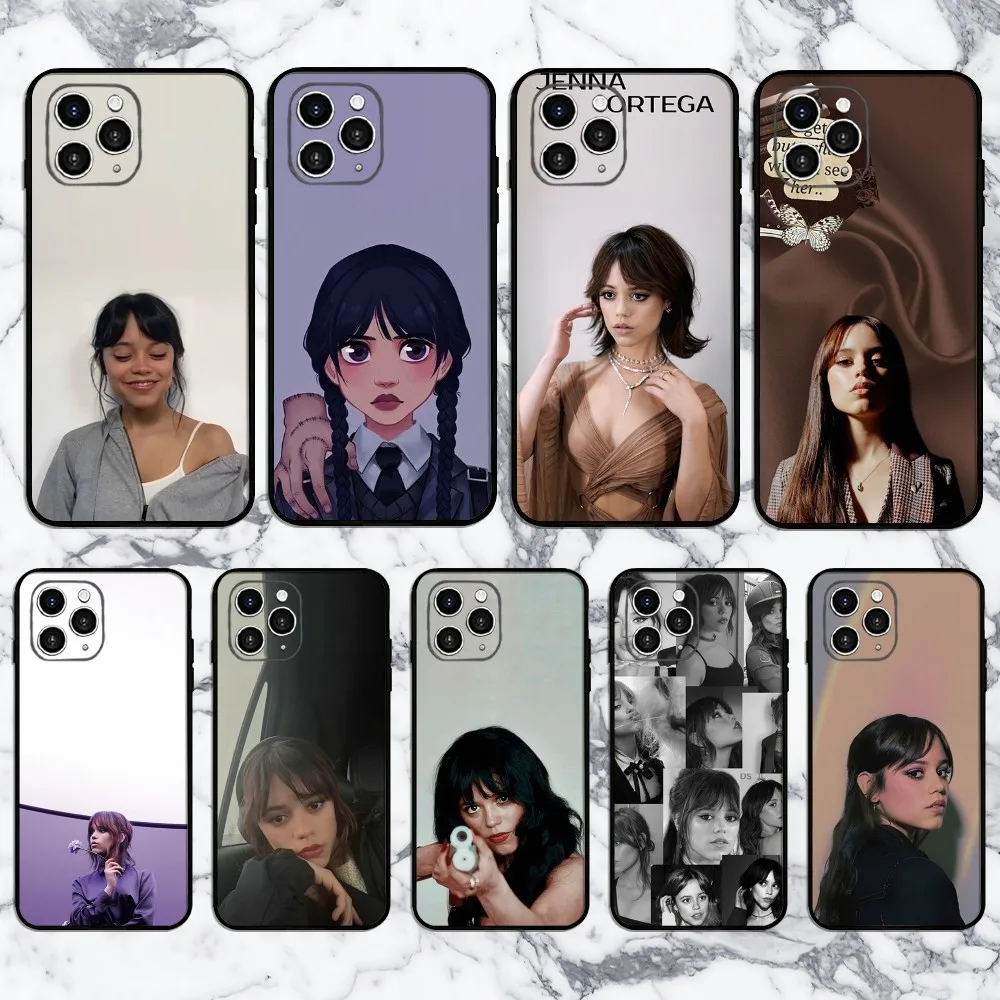 J-Jenna O-Ortega Actress Phone Case For Iphone 16 15 11 13 14 Pro Max 7 8 Plus X Xr Xs Max 12mini Cover Case