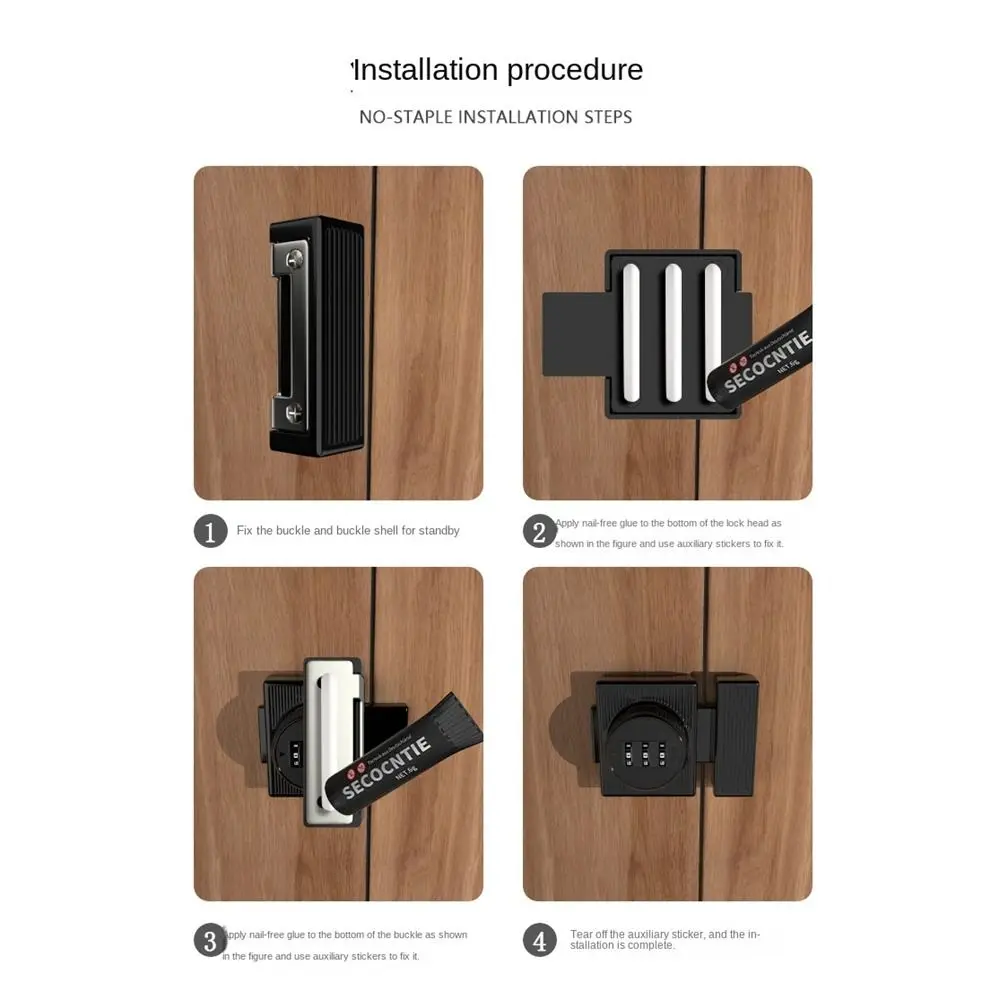 Zinc Alloy Drawer Password Lock 3 Digit Replacement Combination Password Door Lock Universal Hardware Code Cabinet Lock
