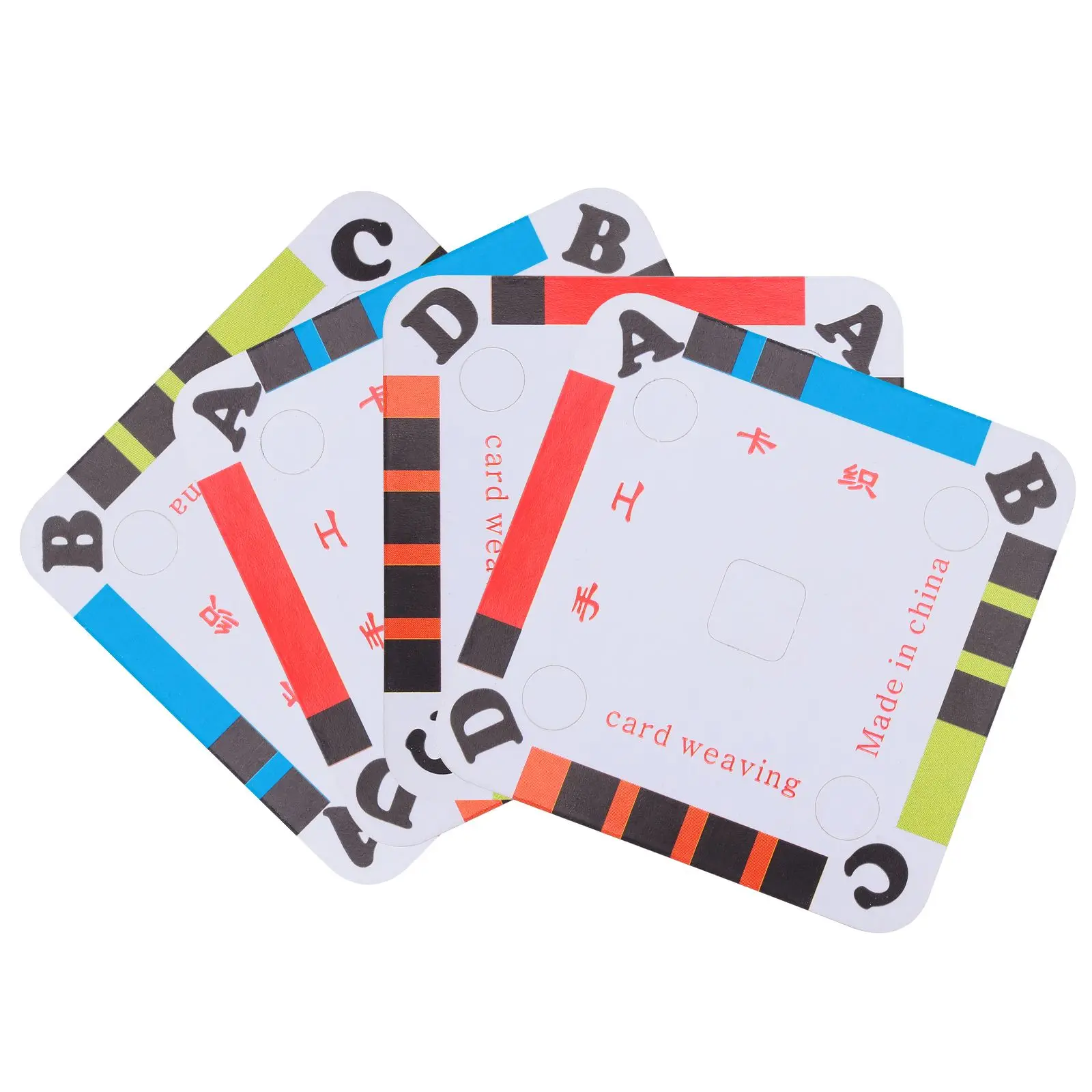 

100 Pcs Quality Cardboard DIY Craft Paper Supplies Paper Weaving Cards Tablet Cards Thin Smooth Surface