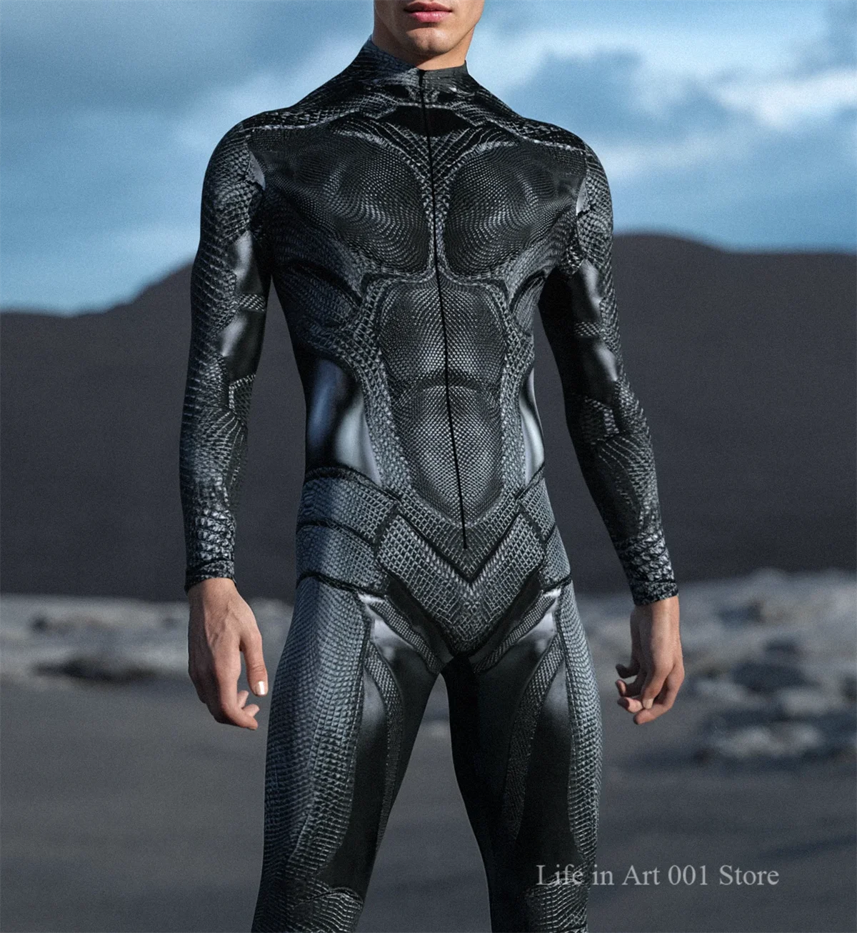 Mono con armadura nocturna Enigma CyberPunk para hombre, traje de Cosplay, disfraz Steampunk, espectáculos de fiesta de Carnaval y Halloween, traje Zentai