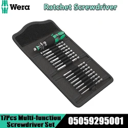 Wera 05059295001 17 Pcs Multi-function Precision Screwdriver Set with Ratchet Screwdriver and Bit Set Hand Tools KK 60