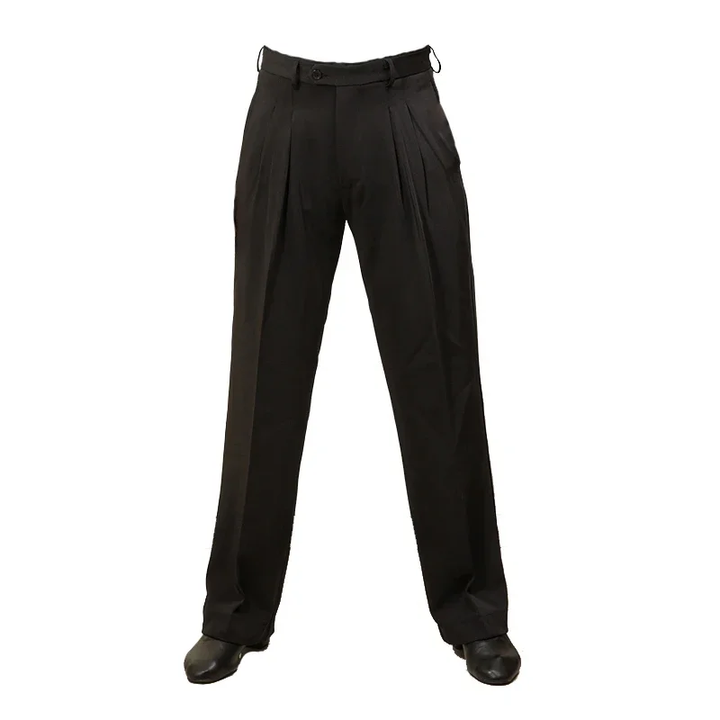 Waltz Tango Salsa Dance Costume Competition Trousers Black Latin Dance Pants For Men Ballroom Dance Practice Clothes