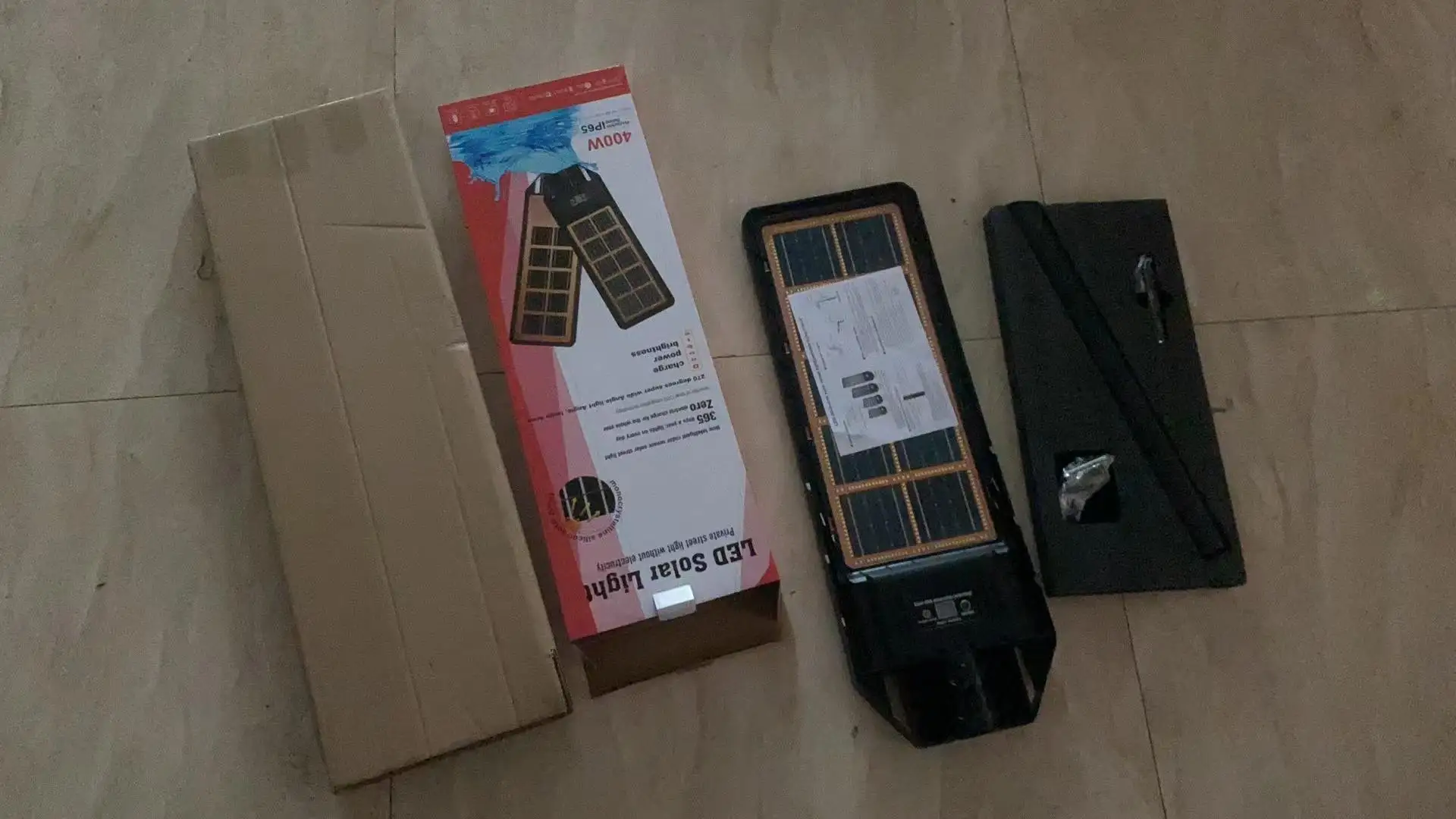 Panel solar de doble panel led, farola chip de todo en uno, 100w, 200w, 300w, 400w