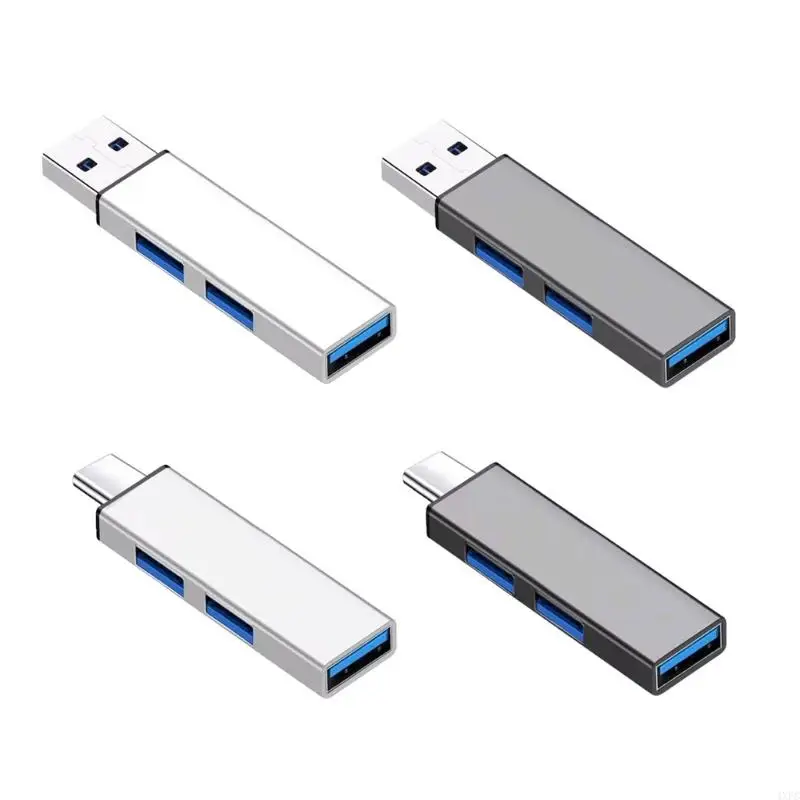 USB 3.0 3 포트 USB 허브 2.0 멀티 타입-C 울트라 슬림 분배기 허브 전원 어댑터 다중 확장기 USB 3.0 2.0 허브 PC Xiaomi