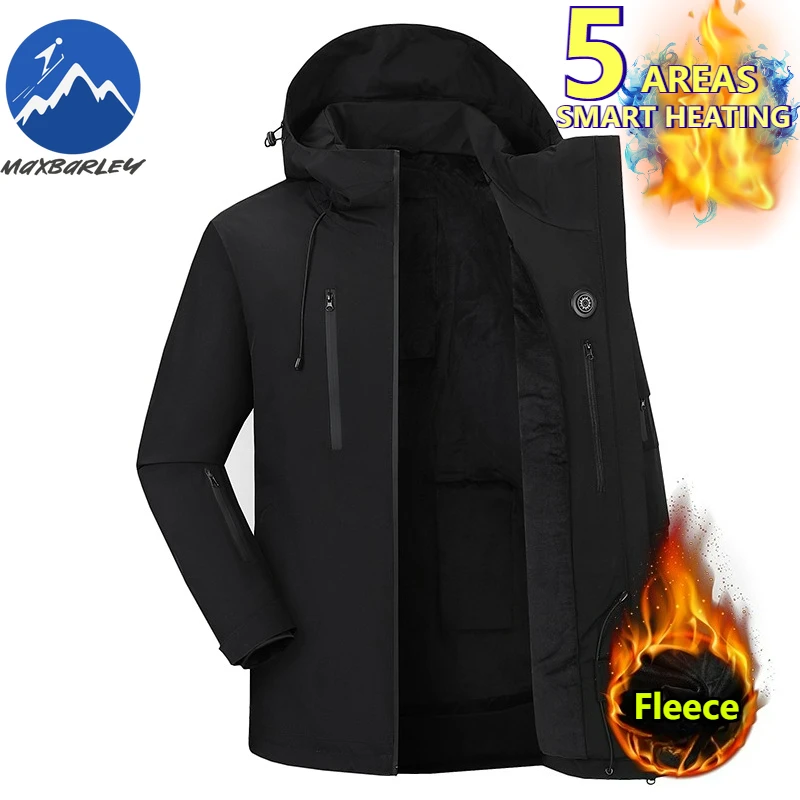 360° Heated Jacket Winter Cold Proof 5 Area Heating Clothing USB Charging Thermal Padding Coat Men Women Ski Warm Windbreaker
