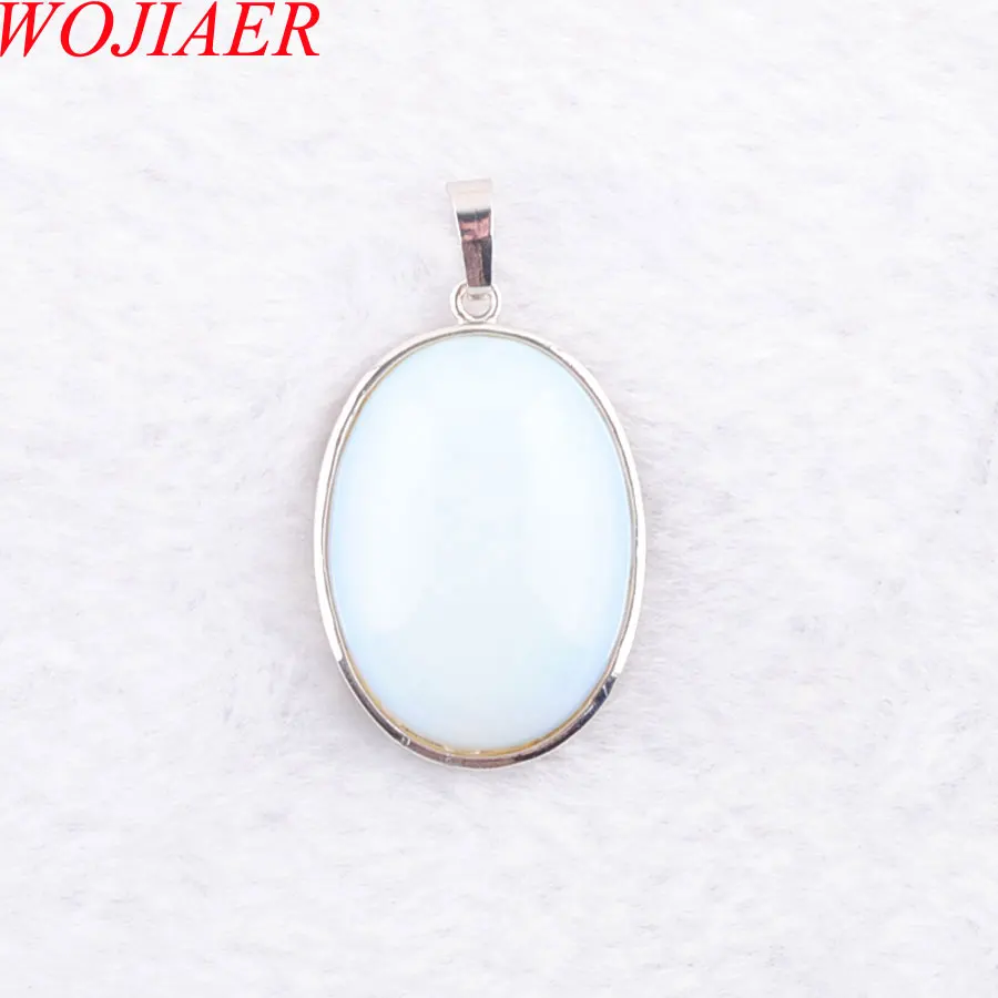 Egg Pendant Natural Stone Pink Quartz Cabochon Bead Charm Pendants For Men Women Necklace Jewerly Making BN319