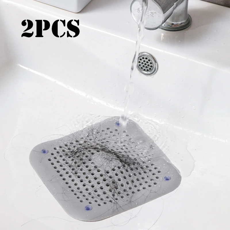 Shower Drain Covers Silicone Tube Drain Hair Catcher Stopper With Sucker For Bathroom Kitchen Filter Trap Home Drain Protectors