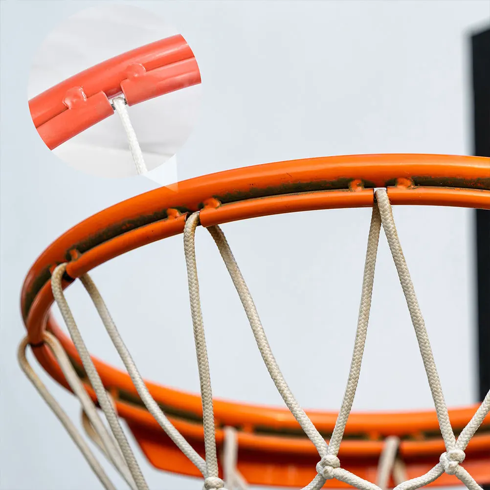 2 pçs corda de rede de basquete resistente fio de aço de náilon substituição ao ar livre corda de basquete para treinamento profissional
