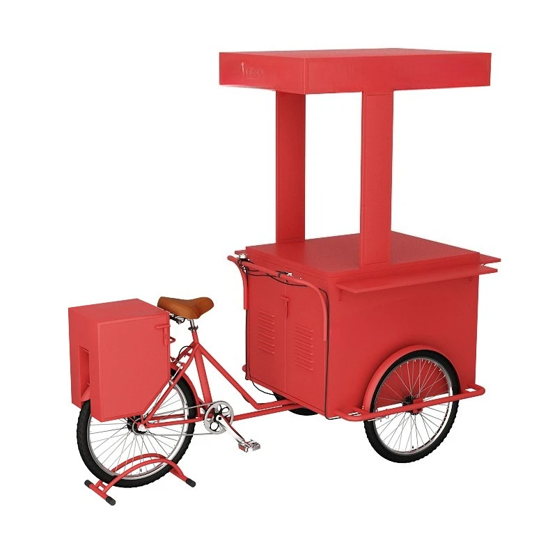 Ice cream beer cart with wheels Multifunctional mobile cart Grilled sausage Sweet potato dining car Drink cart