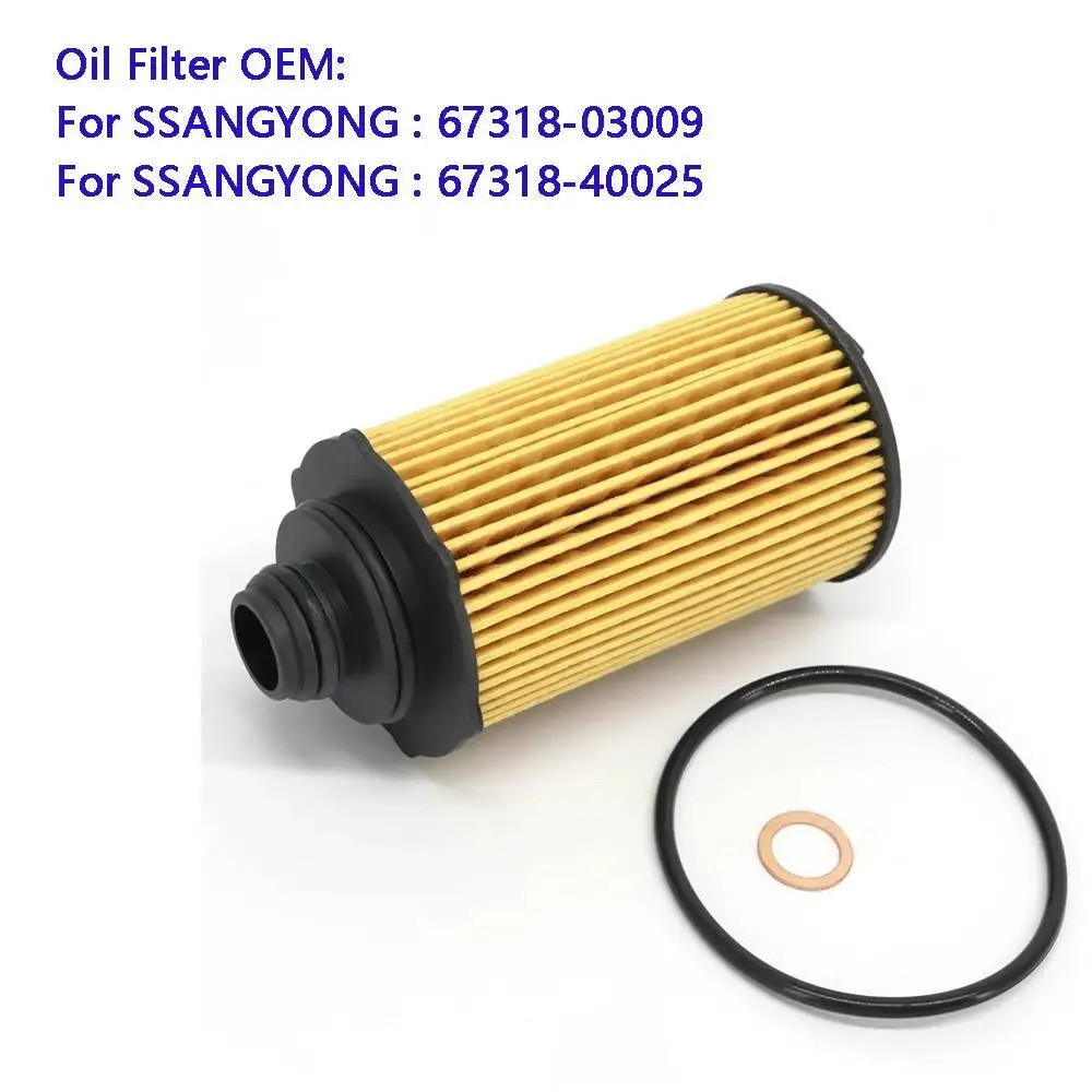 Oil Filter 1pcs  for SSANGYONG KORANDO C300 1.6 REXTON Y400 2.0 TIVOLI 160 XLV D16DTF Engine G20DTR 67318-03009 6731840025
