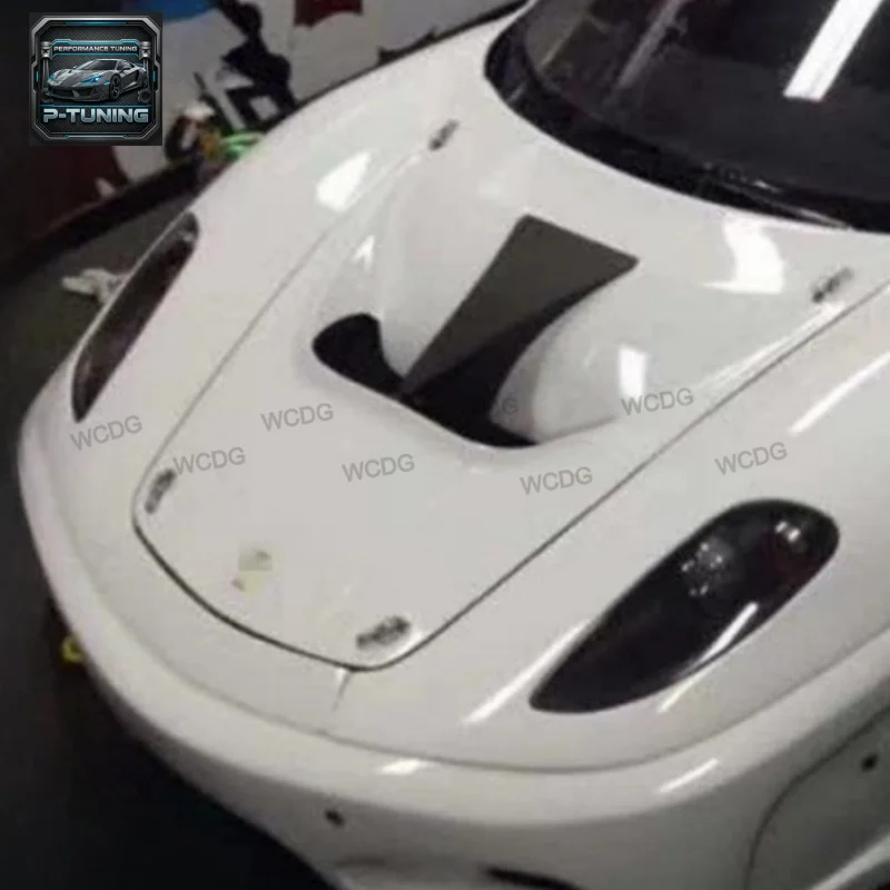 غطاء محرك من ألياف الكربون لـ 2005-2009 فيراري F430 نسخة مسار مطورة غطاء المصد الأمامي غطاء محرك السيارة طقم هيكل السيارة #5