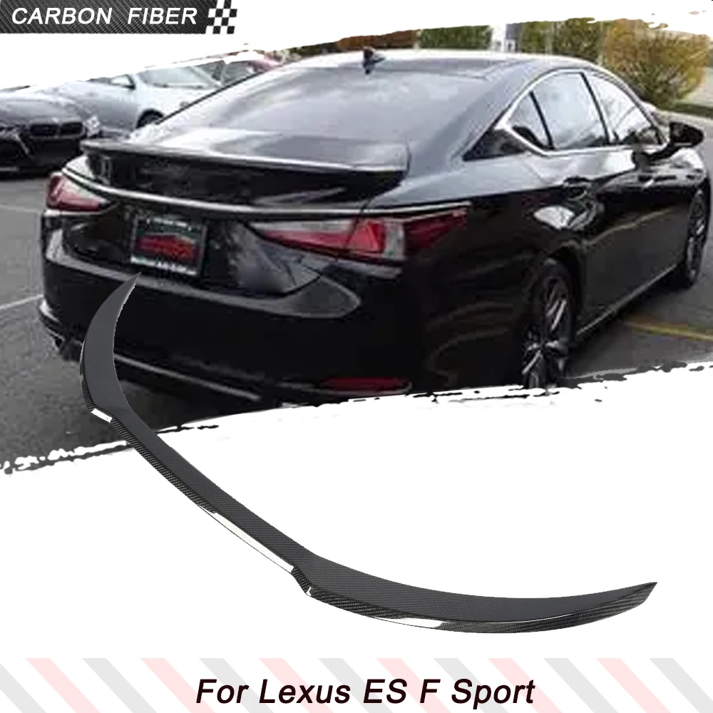 Carbon Fiber Car Rear Trunk Racing Spoiler for Lexus ES F Sport 2018-2021 Car Rear Trunk Lid Spoiler Tail Boot Lid Wing Lip