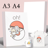 20/50Pcs A3 A4 Sublimation Heat Transfer Paper For Inkjet Printer DIY T Shirt Clothes Bag Cup Ceramics Thermal Transfer Papers