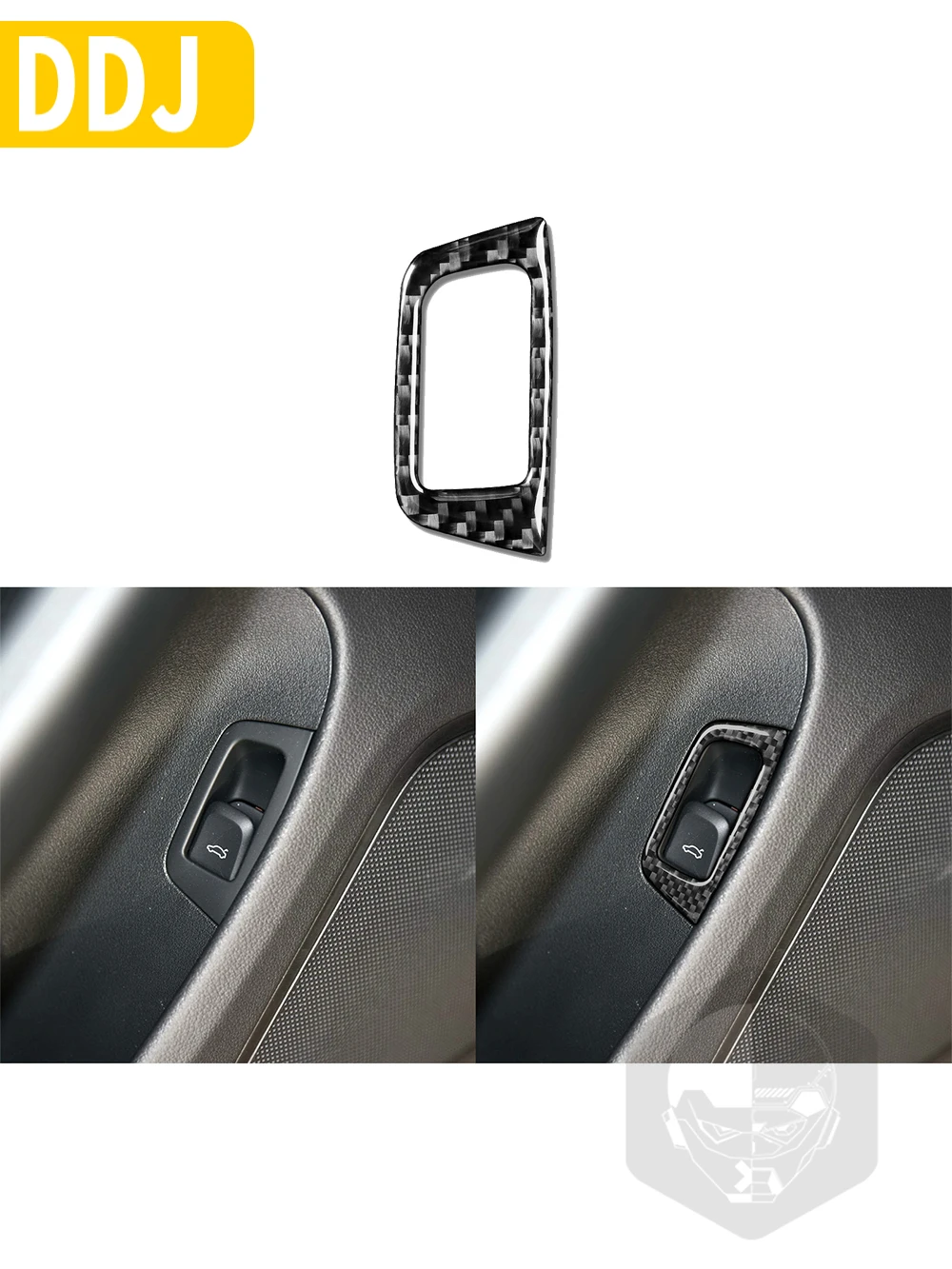 

Auto Trunk Switch Trim Sticker Carbon Fiber Interior Modification Decoration Car Accessories Styling For Audi Q3 2015-2018