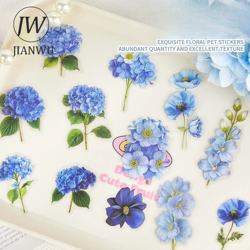 JIANWU Vintage Pflanzen- und Blumen-Landschaftsmaterial Collage Scrapbooking PET-Aufkleber Kreatives DIY Journal Schreibwaren