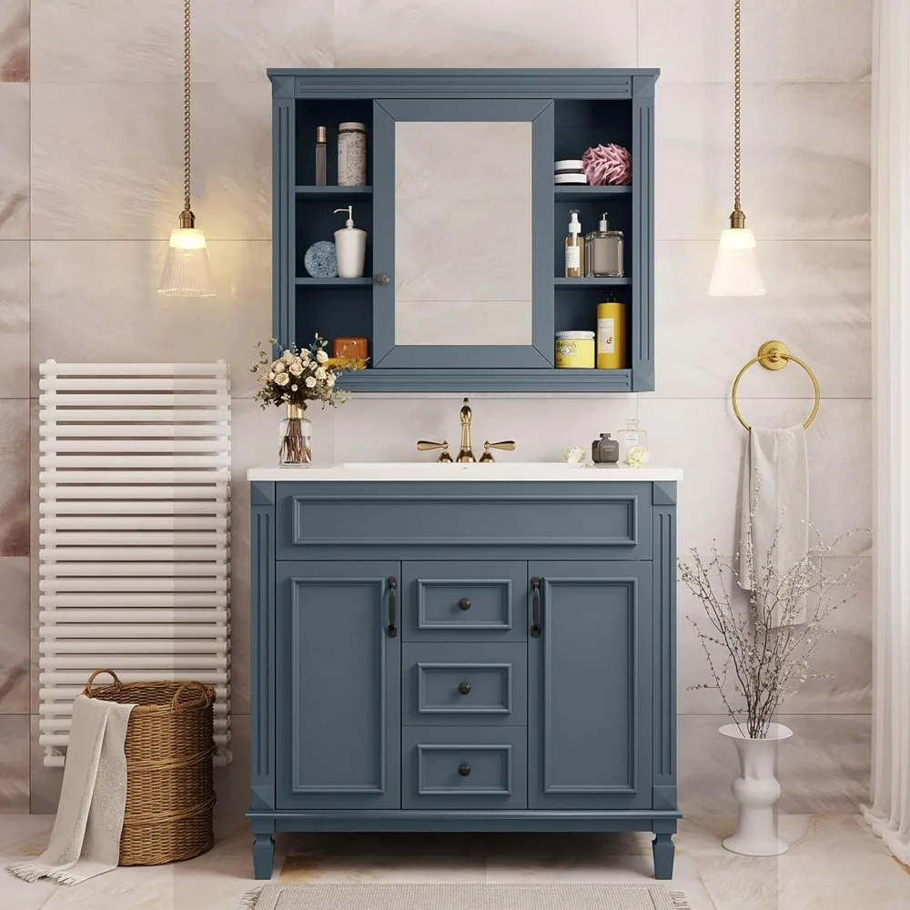 Bathroom Organizers, Bathroom Vanity With Sink, Bathroom Vanity Cabinet With Matching Mirror Medicine Cabinet, Bathroom Storage