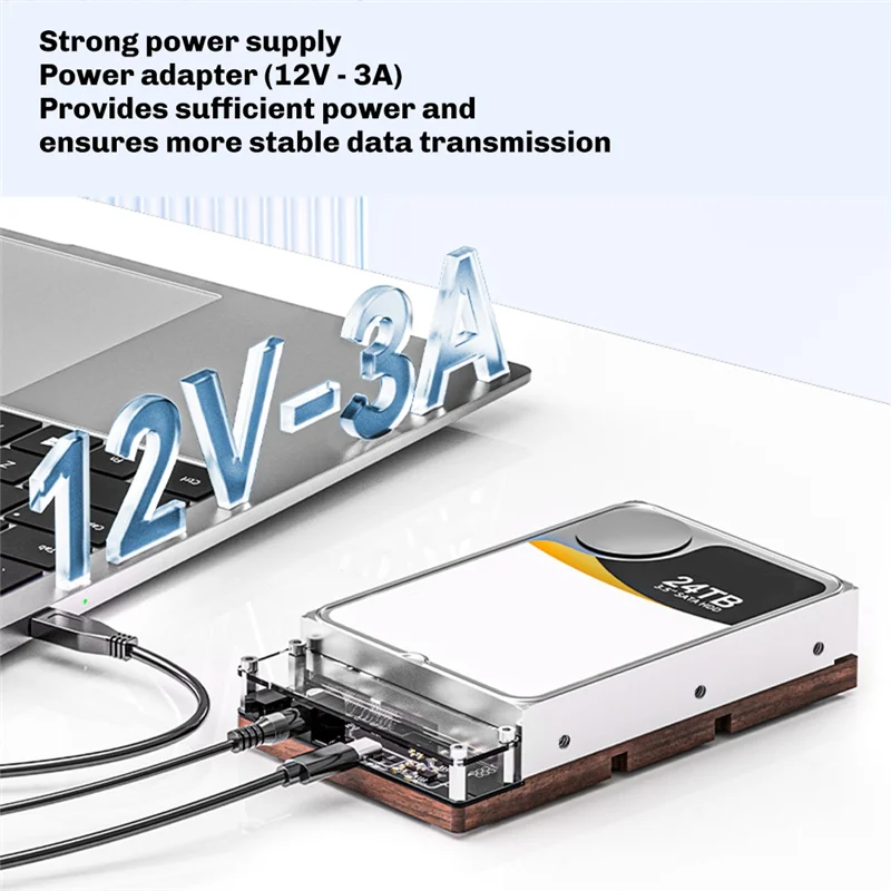 【أدوات منزلية!】ترقية حافظة قرص SAS/SATA HDD SSD مقاس 2.5/3.5 بوصة لعلبة القرص الصلب SAS SATA إلى USB 3.0 HDD Docking Statio