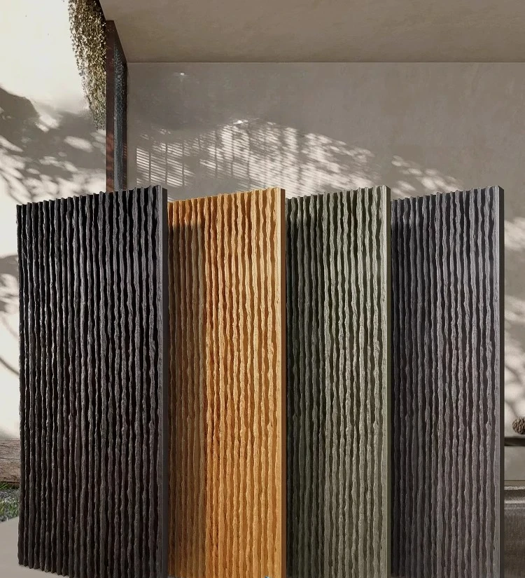 Landscape Courtyard Decoration PU Waterfall Stone Panels, Imitation Stone Wall Tiles For Exterior & Background Wall