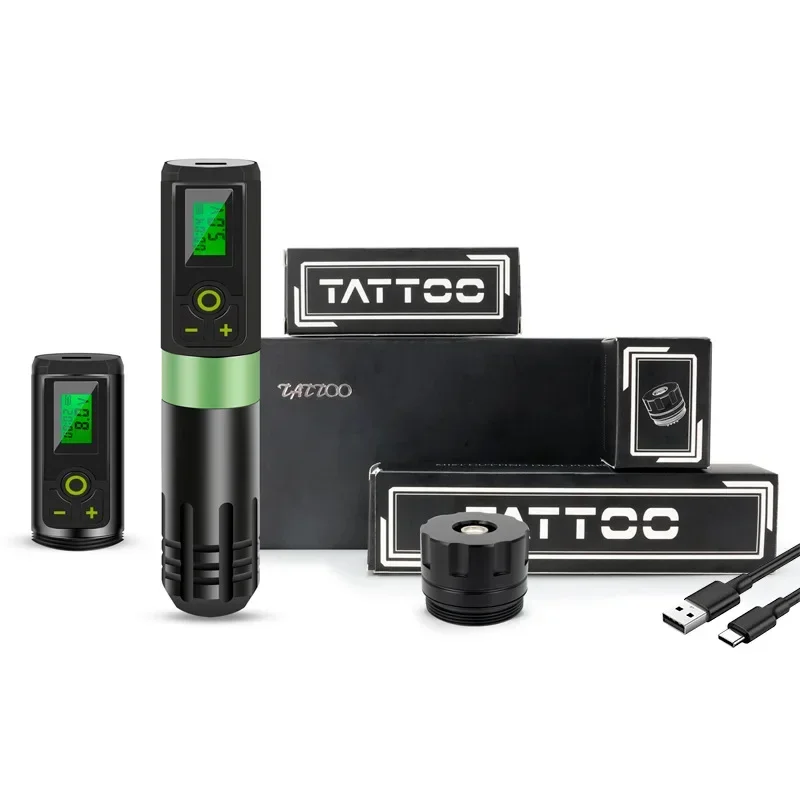 

Wireless tattoo pen LED LCD display tattoo tool tattoo machine