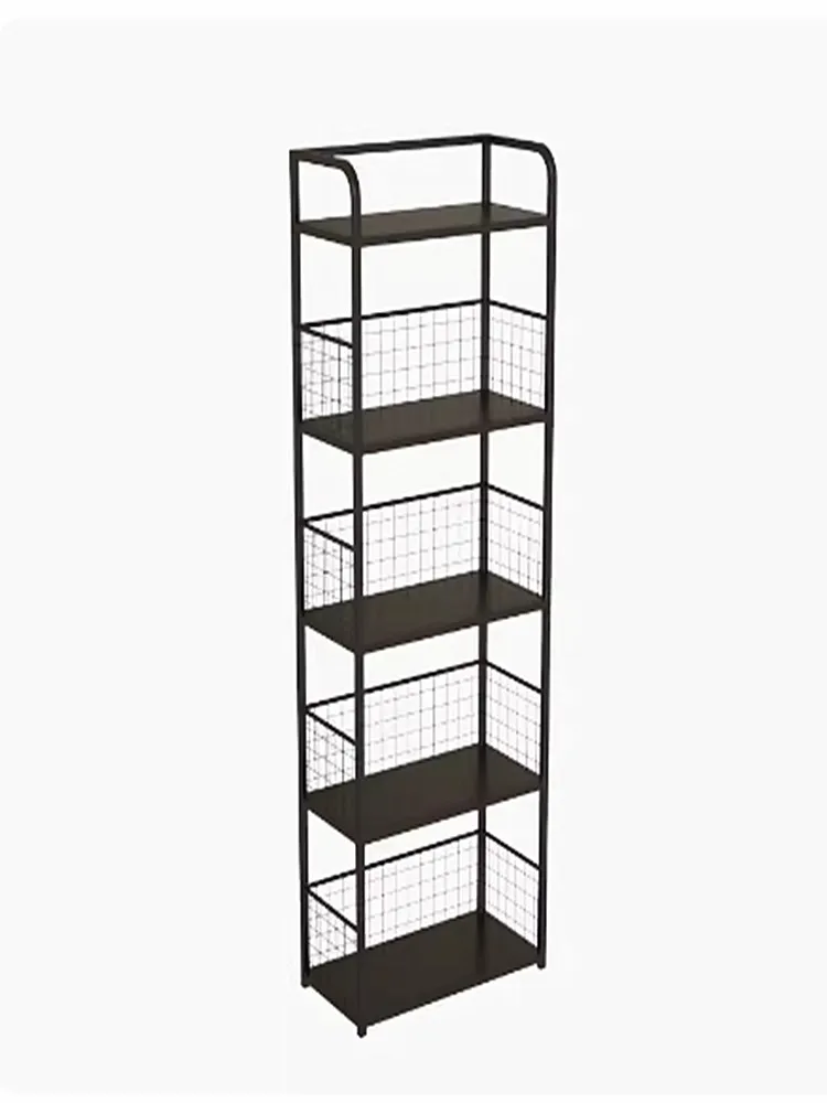 Floor-to-ceiling bookshelf Modern simple multi-layer balcony shelf Storage rack Wrought iron storage rack Display rack