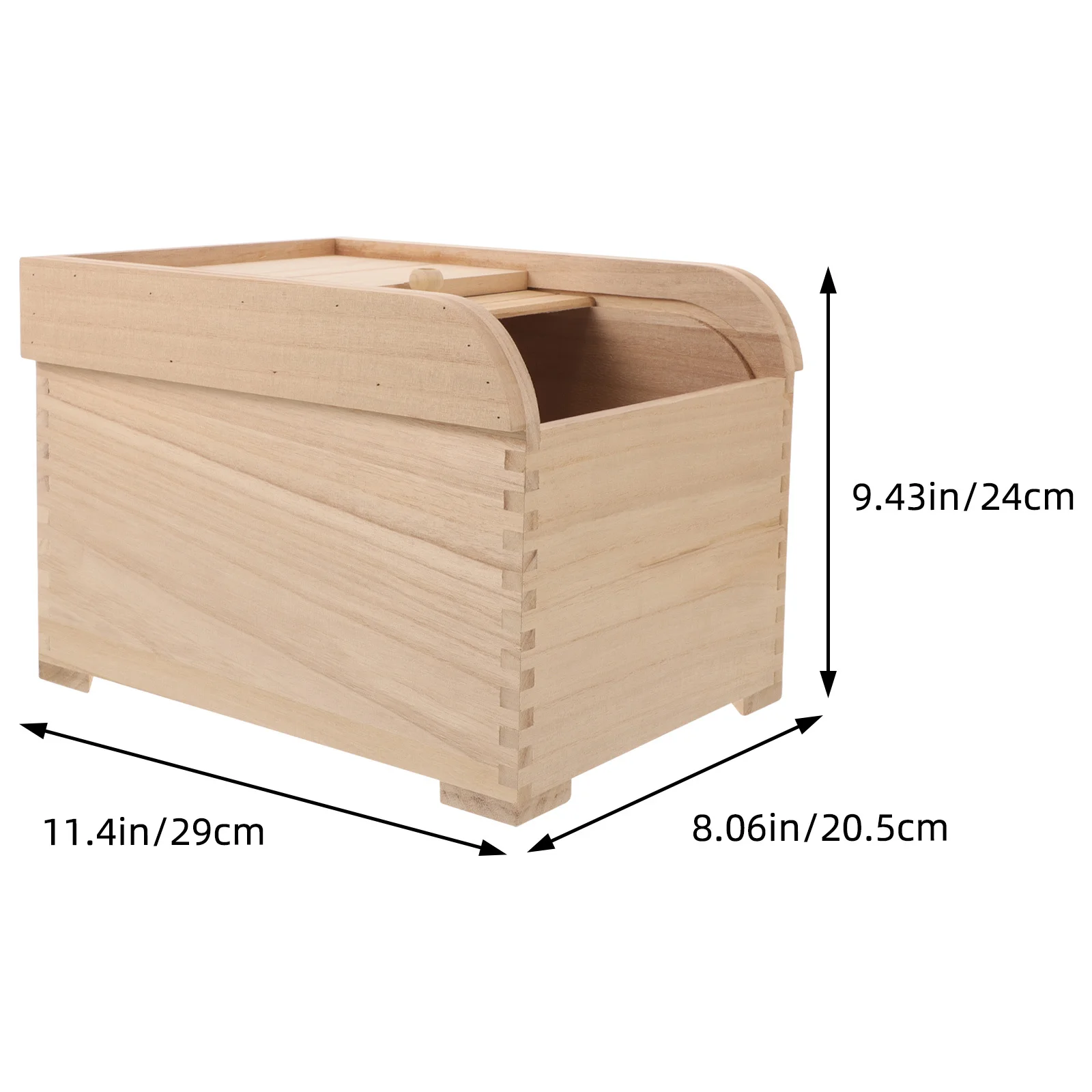 Rice Container Storage Wooden Food Storage Box Large Capacity for Cereal Grains Kitchen Pantry Organization Container with Lid