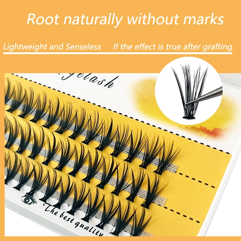 Natural False Eyelashes, 1 Box 60 Clusters 20D Individual Eyelashes, Extension Eyelashes, Professional Makeup