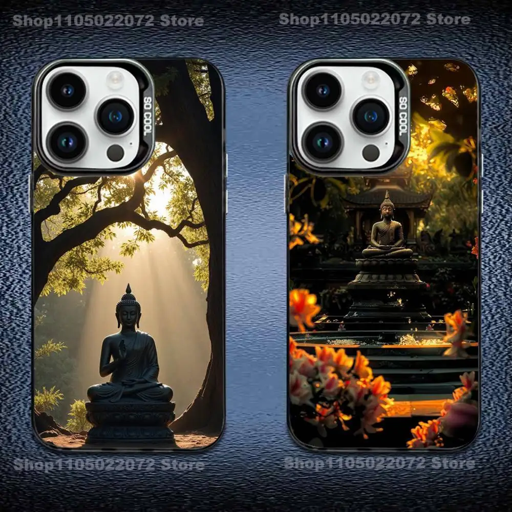

HOT Shakyamuni Buddha Phone Case For iPhone 17,16,15,14,13,12,11,X,Mini,Pro,E,MAX Black Candy Matte Shockproof Cover