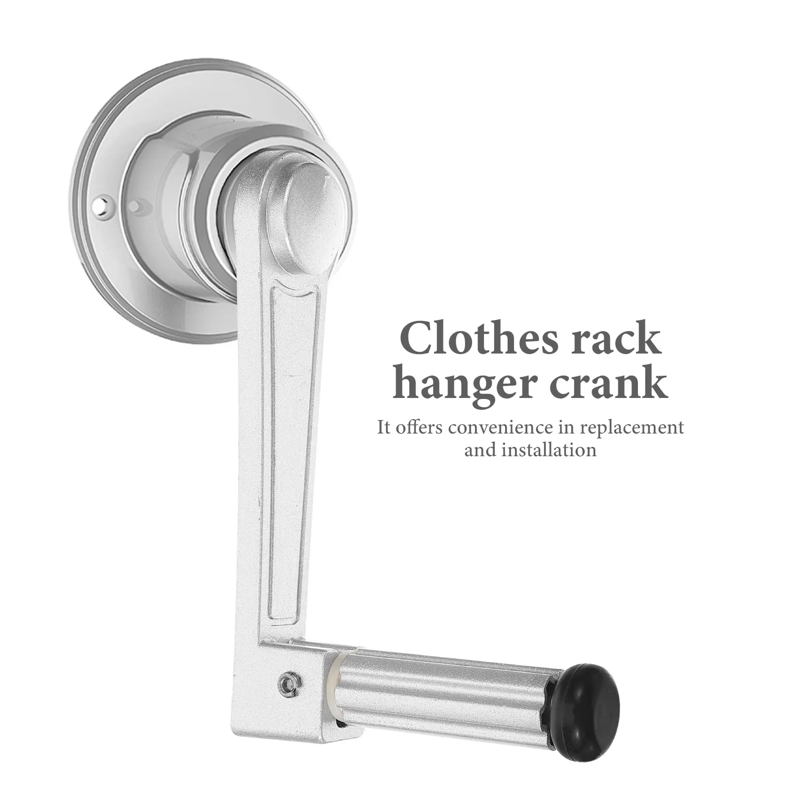 

Metal Hand Cranks Universal Clothes Rack Hanger Replacement Foldable Silver Handle For Balcony Lifting Racks Manual Lift Hangers