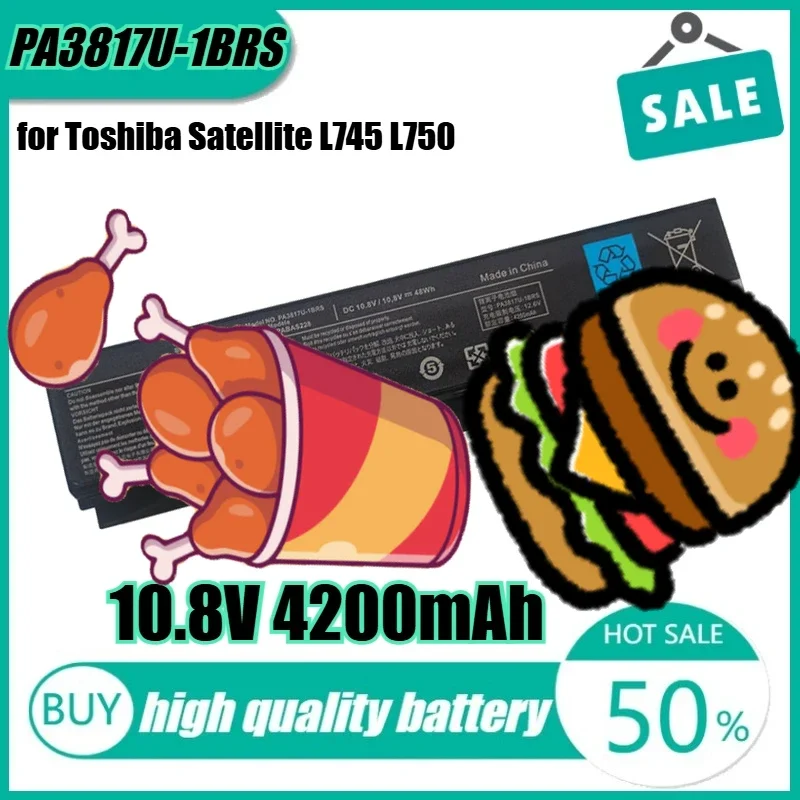 

10.8V 48Wh 4200mAh PA3817U-1BRS Laptop Battery for Toshiba Satellite L745 L750 L755 L755D